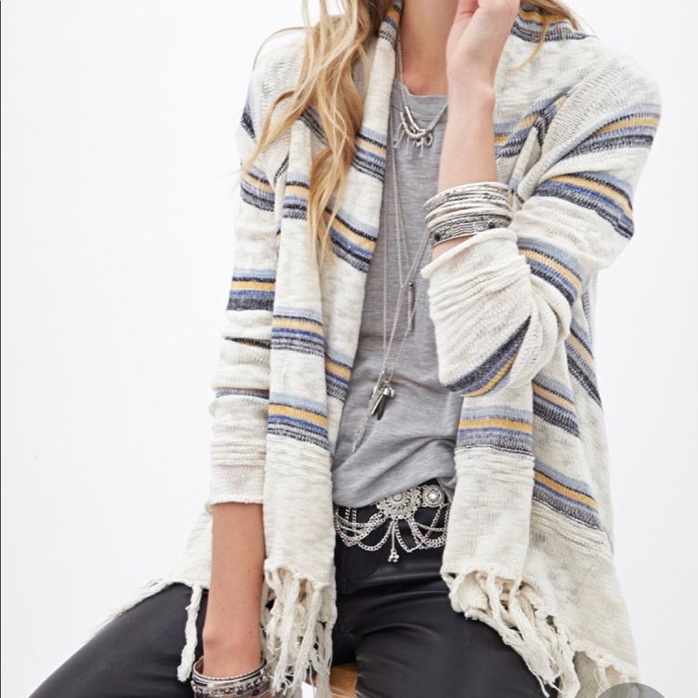 Forever 21 Fringe Cardigan
